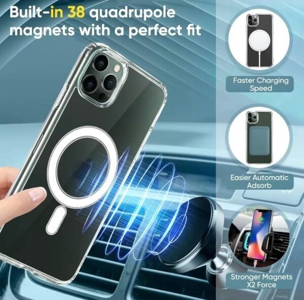 For Phone 15 14 Plus, Pro, Pro Max Case, Compatible With MagSafe, Shockproof Military - Grade Protection, Magnetic Phone Case For Phone 15 14 Plus, Pro, Pro Max, Classic Hybrid Case - Image 4