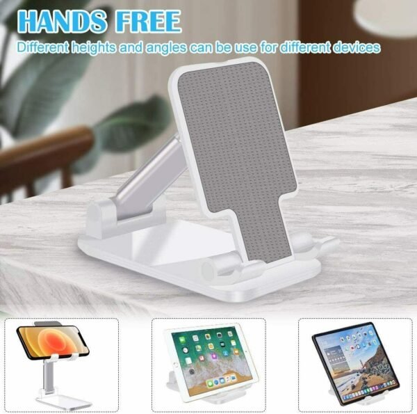 Cell Phone Stand Desktop Holder Tablet Stand Mount Mobile Phone Desktop Tablet Holder Table Cell Foldable Extend Support Desk Mobile Phone Holder Stand - Image 10