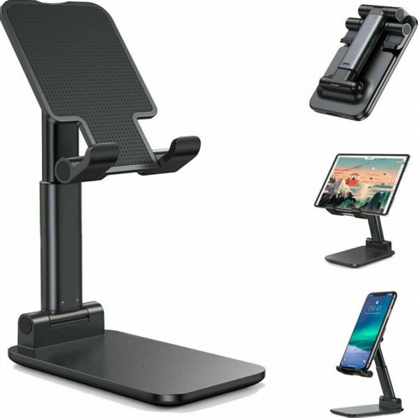 Cell Phone Stand Desktop Holder Tablet Stand Mount Mobile Phone Desktop Tablet Holder Table Cell Foldable Extend Support Desk Mobile Phone Holder Stand - Image 7