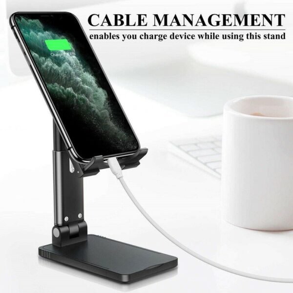 Cell Phone Stand Desktop Holder Tablet Stand Mount Mobile Phone Desktop Tablet Holder Table Cell Foldable Extend Support Desk Mobile Phone Holder Stand - Image 9